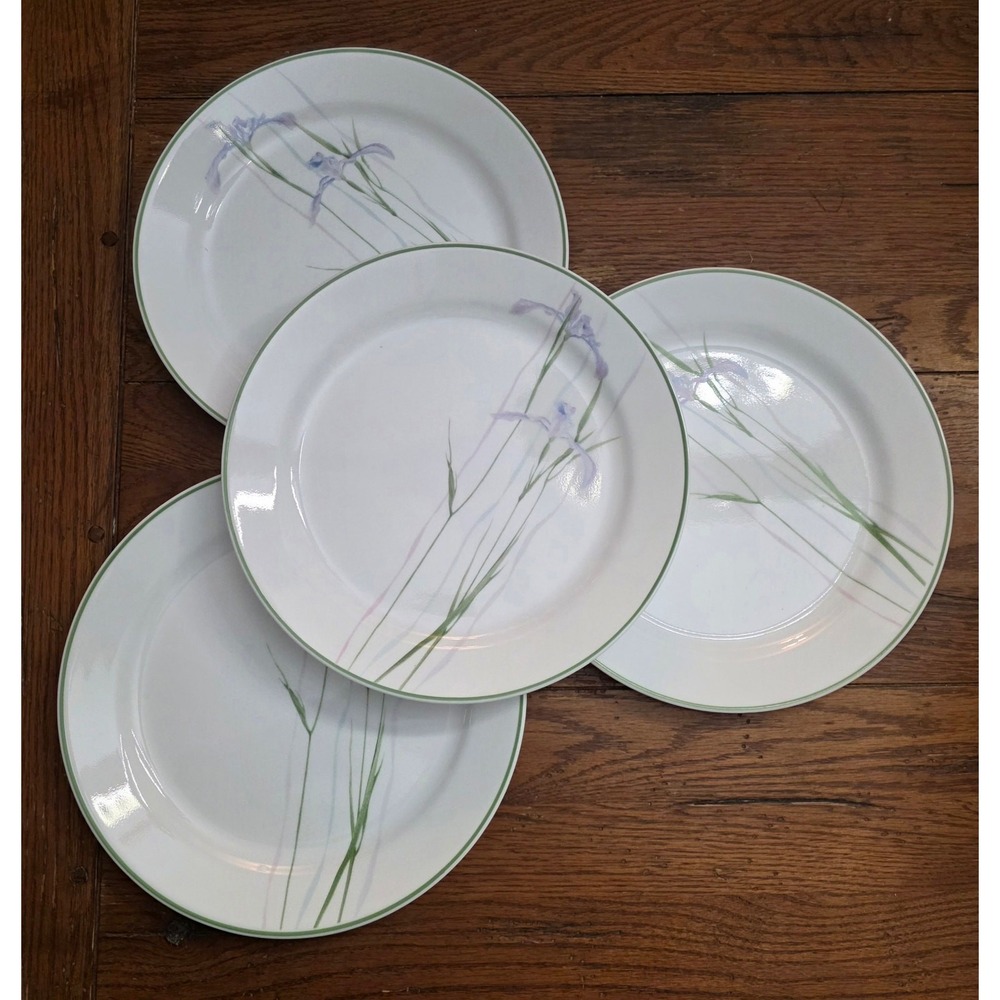 Corelle Shadow Iris 10.25" Dinner Plates Set of 4 Lavender Floral Replacement